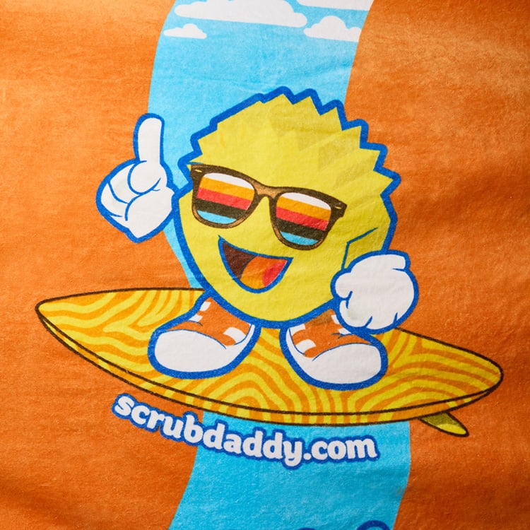 Beach Towel charater on surf board