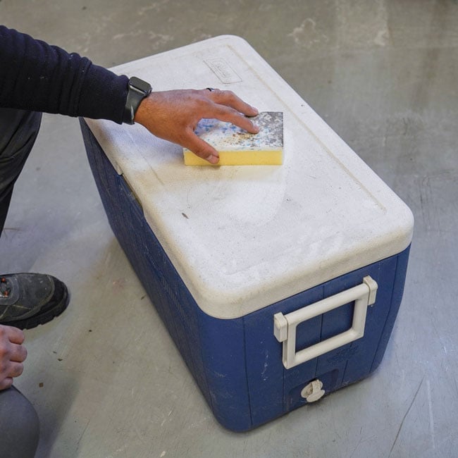Professional Eraser on Cooler Lid