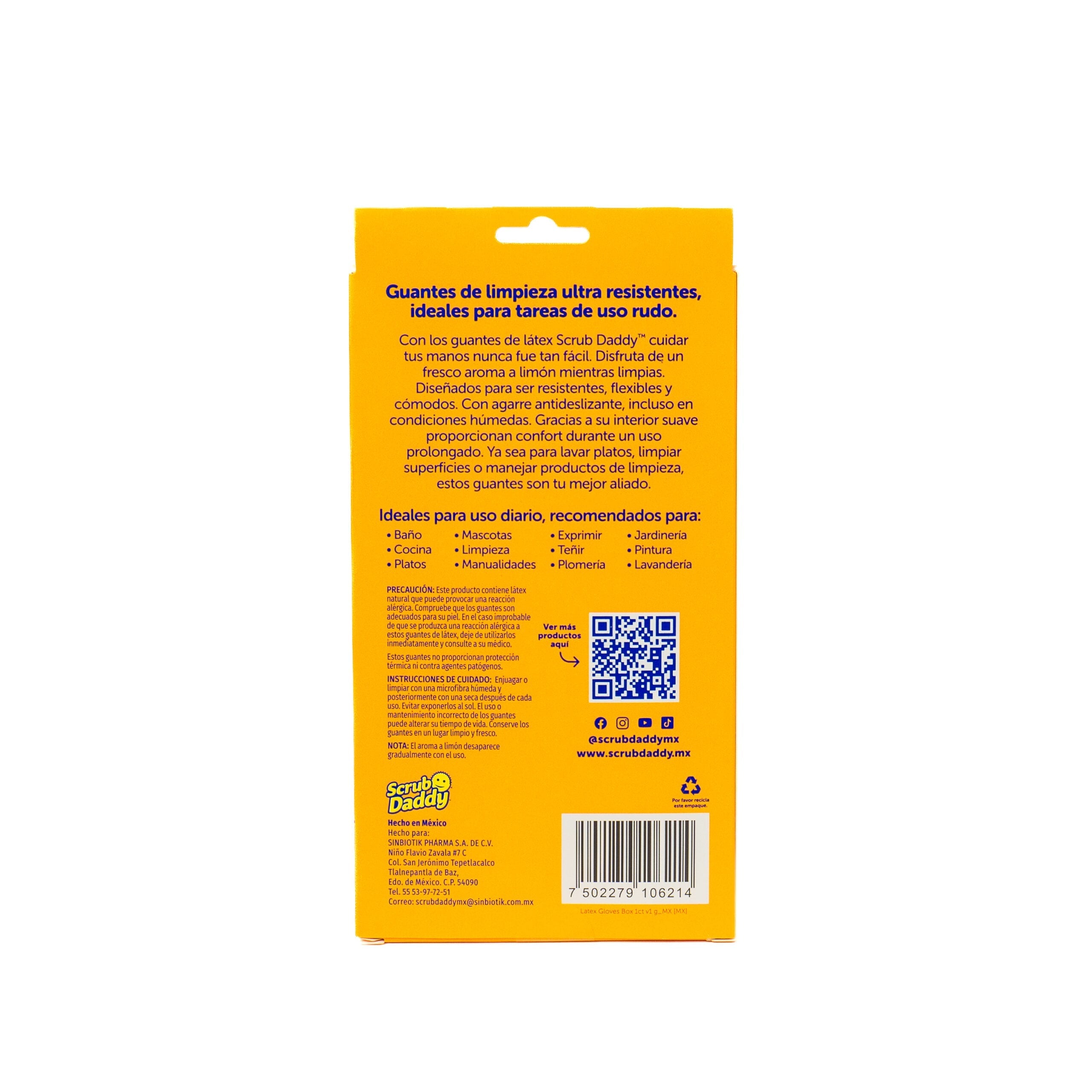 Back of Latex Gloves Box