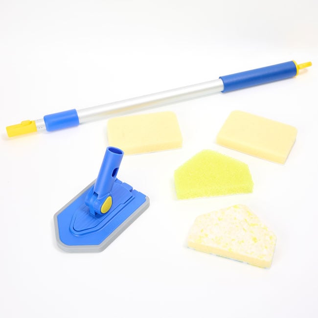 Tub n' Tile extending cleaning wand components